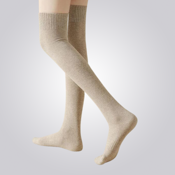 Women's Long Fleece Corduroy Stockings